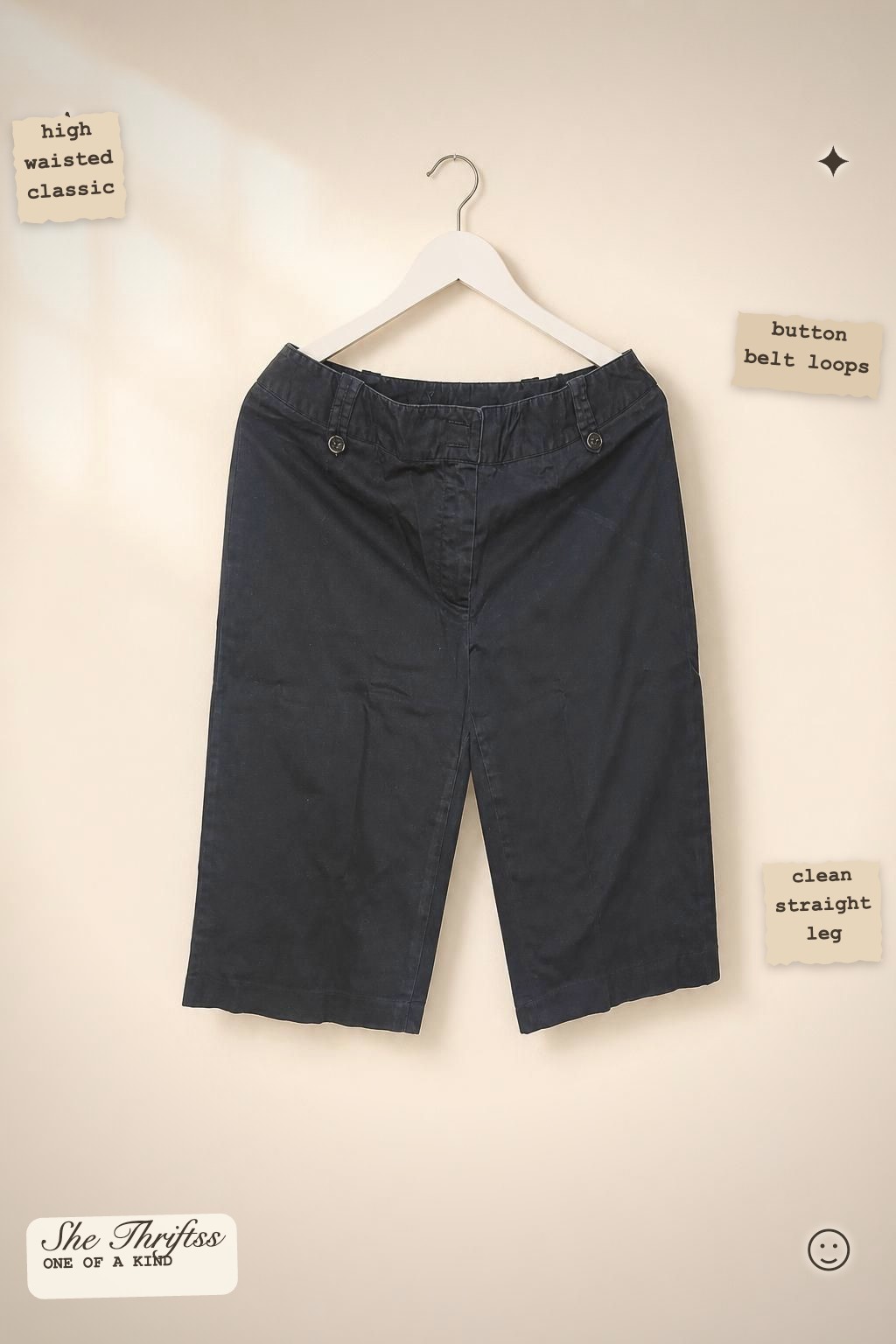 High waist black bermuda shorts