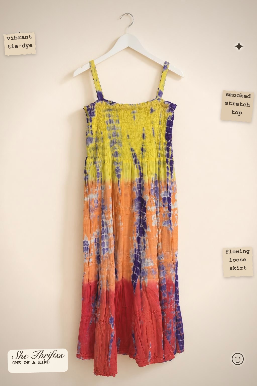 Tie-dye sun dress