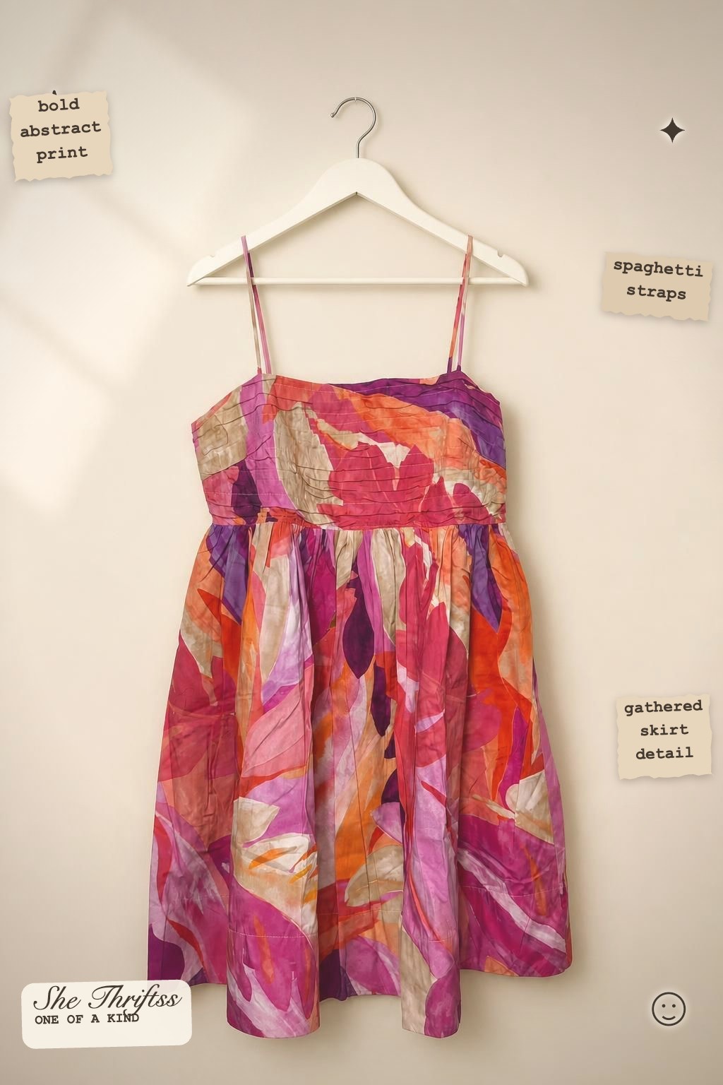 Vibrant abstract summer dress
