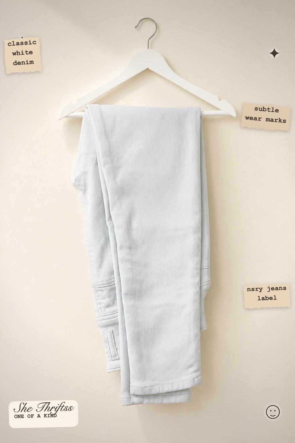 White slimming fit jeans